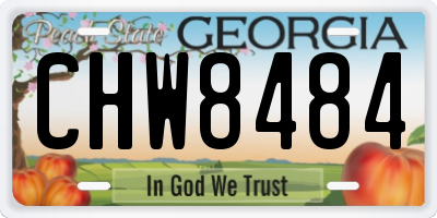 GA license plate CHW8484
