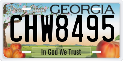 GA license plate CHW8495