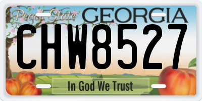 GA license plate CHW8527