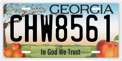 GA license plate CHW8561