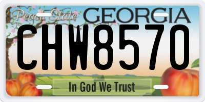 GA license plate CHW8570