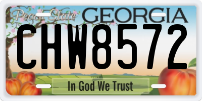 GA license plate CHW8572