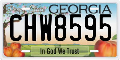 GA license plate CHW8595