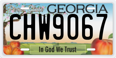 GA license plate CHW9067