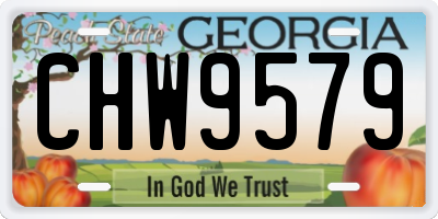 GA license plate CHW9579