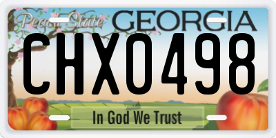 GA license plate CHX0498