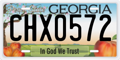 GA license plate CHX0572