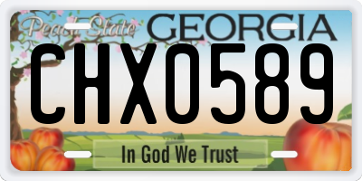 GA license plate CHX0589