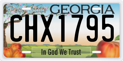 GA license plate CHX1795