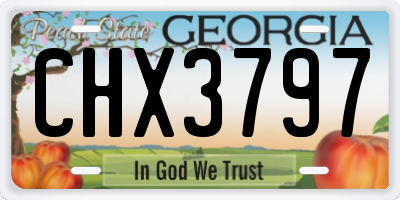 GA license plate CHX3797