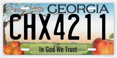 GA license plate CHX4211