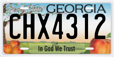 GA license plate CHX4312