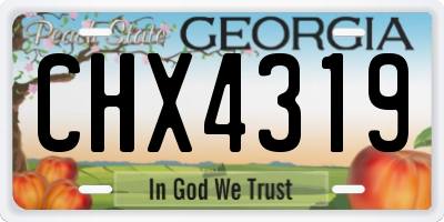 GA license plate CHX4319