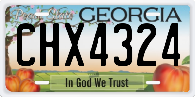 GA license plate CHX4324