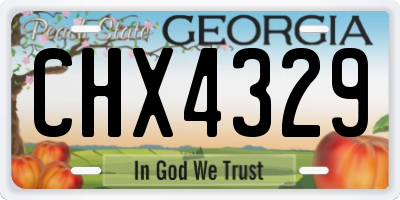 GA license plate CHX4329