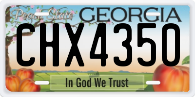 GA license plate CHX4350