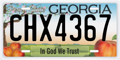 GA license plate CHX4367