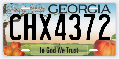 GA license plate CHX4372