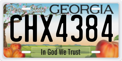 GA license plate CHX4384
