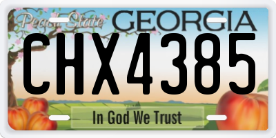 GA license plate CHX4385