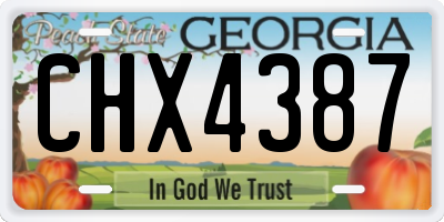 GA license plate CHX4387