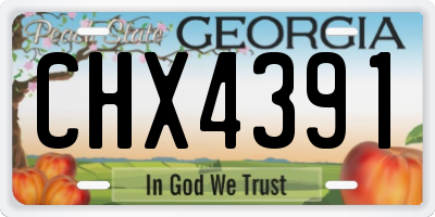 GA license plate CHX4391
