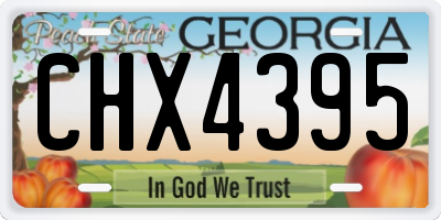 GA license plate CHX4395