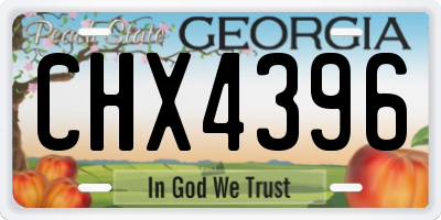 GA license plate CHX4396