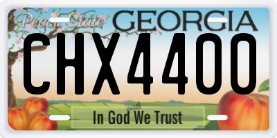 GA license plate CHX4400