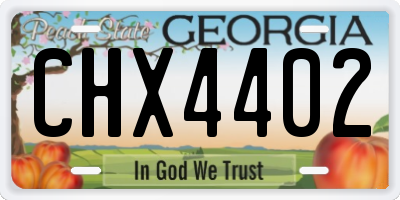 GA license plate CHX4402
