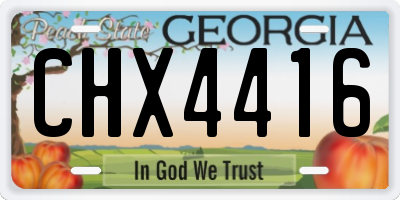 GA license plate CHX4416