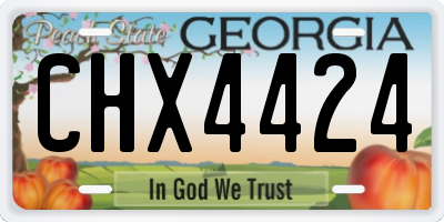 GA license plate CHX4424