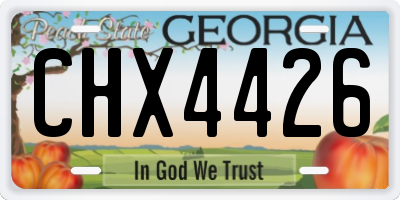 GA license plate CHX4426