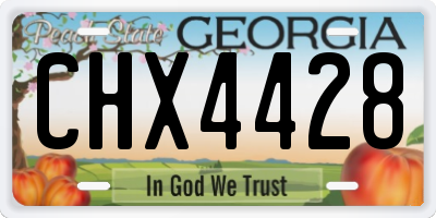 GA license plate CHX4428