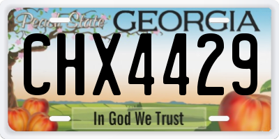 GA license plate CHX4429
