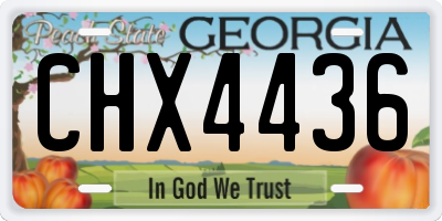 GA license plate CHX4436