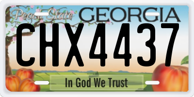 GA license plate CHX4437