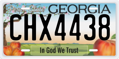 GA license plate CHX4438