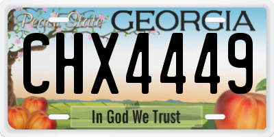 GA license plate CHX4449