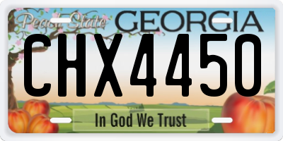 GA license plate CHX4450