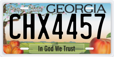 GA license plate CHX4457