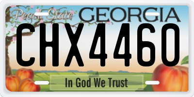 GA license plate CHX4460