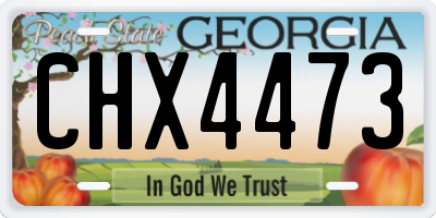 GA license plate CHX4473