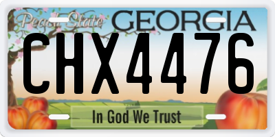 GA license plate CHX4476