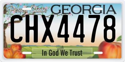 GA license plate CHX4478