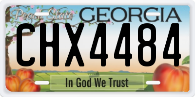 GA license plate CHX4484