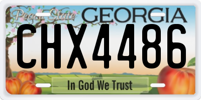 GA license plate CHX4486