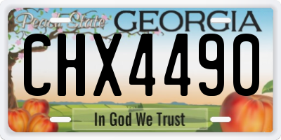 GA license plate CHX4490