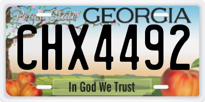 GA license plate CHX4492