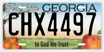 GA license plate CHX4497